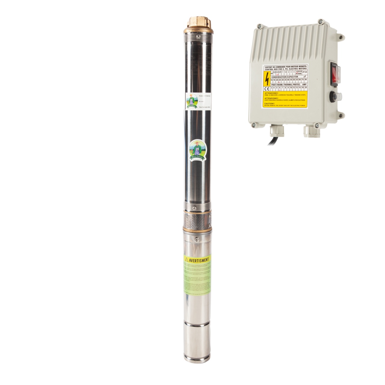 Pompe si motopompe - Tun lung 75QJD 1.8-54/15-0.55 ROSU panou comanda