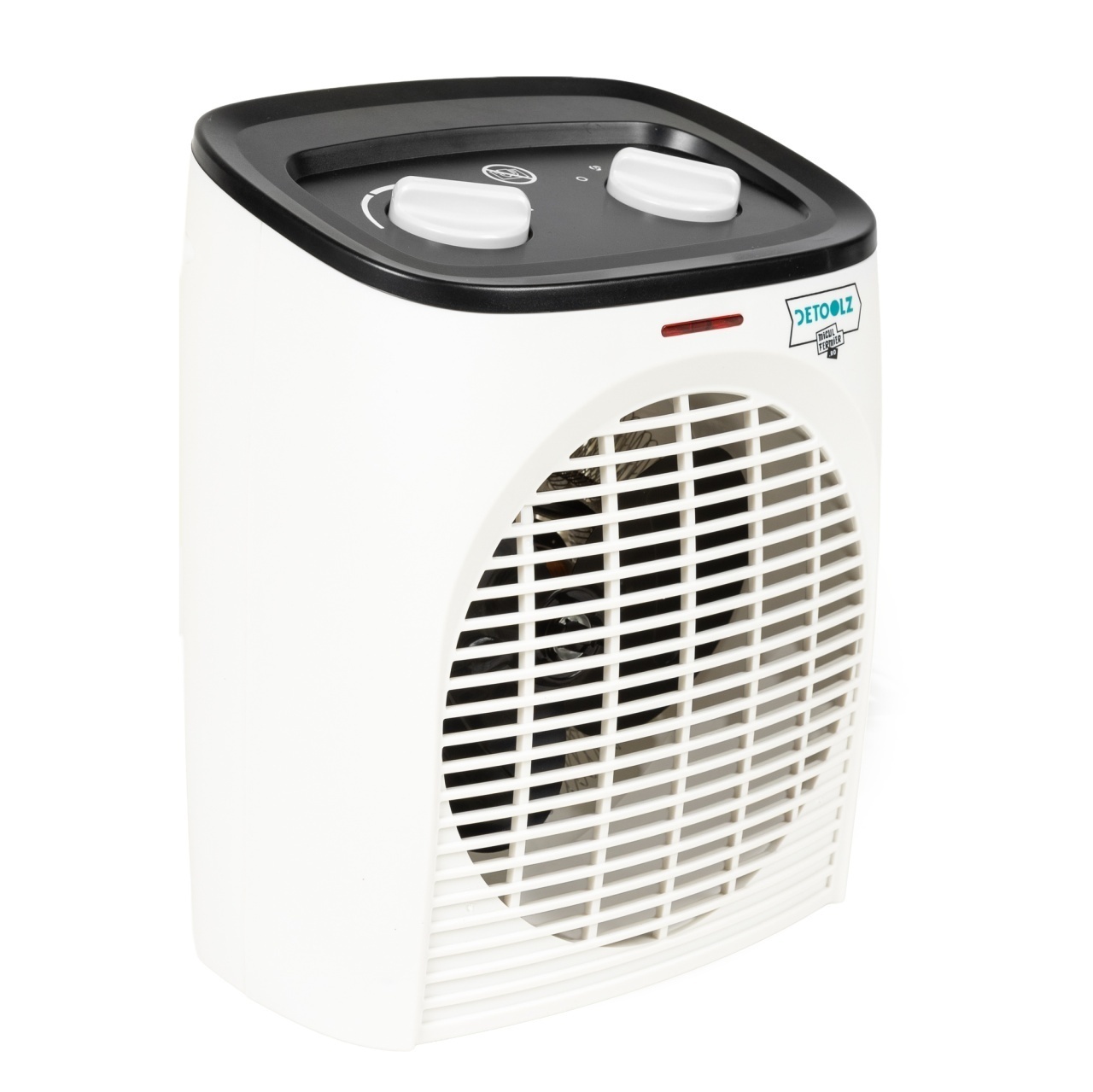 Aeroterma Electrica Detoolz 1000/2000W, Carcasa Plastic, Termostat Reglabil, Protectie Supraincalzire