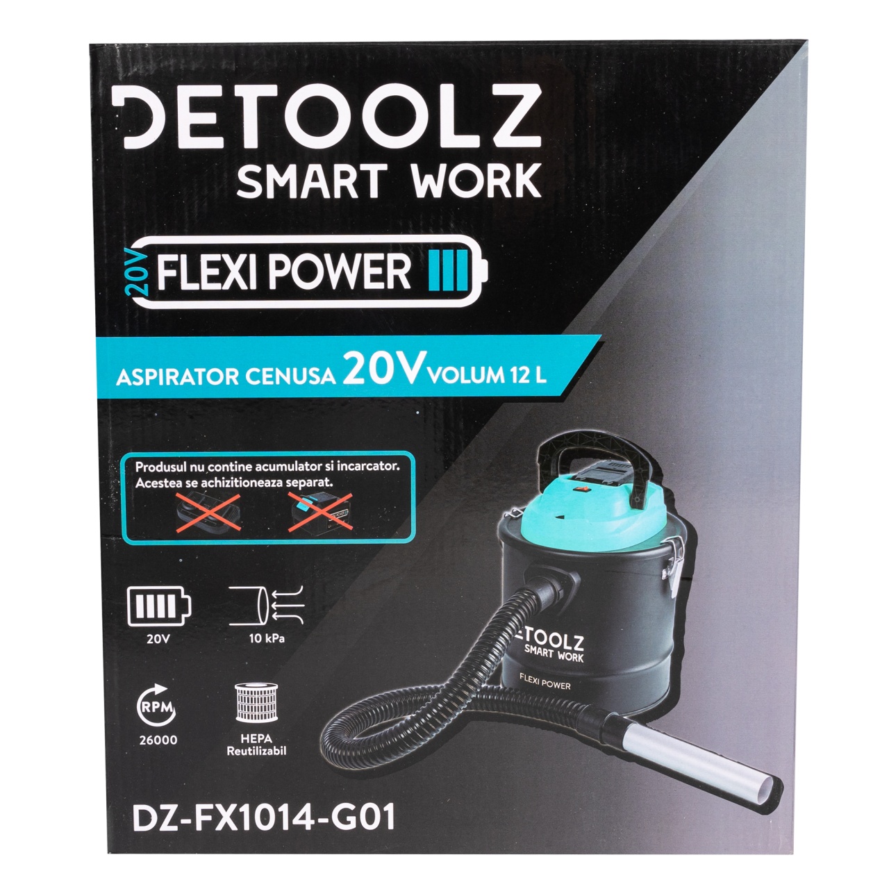 Aspirator cenusa 20V, volum 12L [3]