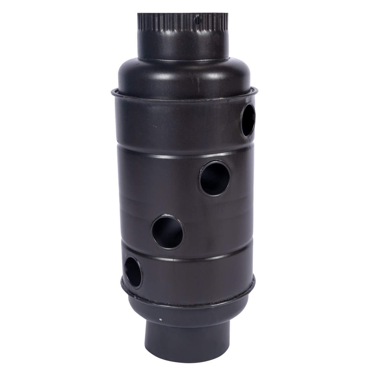 Incalzire pe lemne - Burlan recuperator caldura, rotund, 130 mm, Gri mat