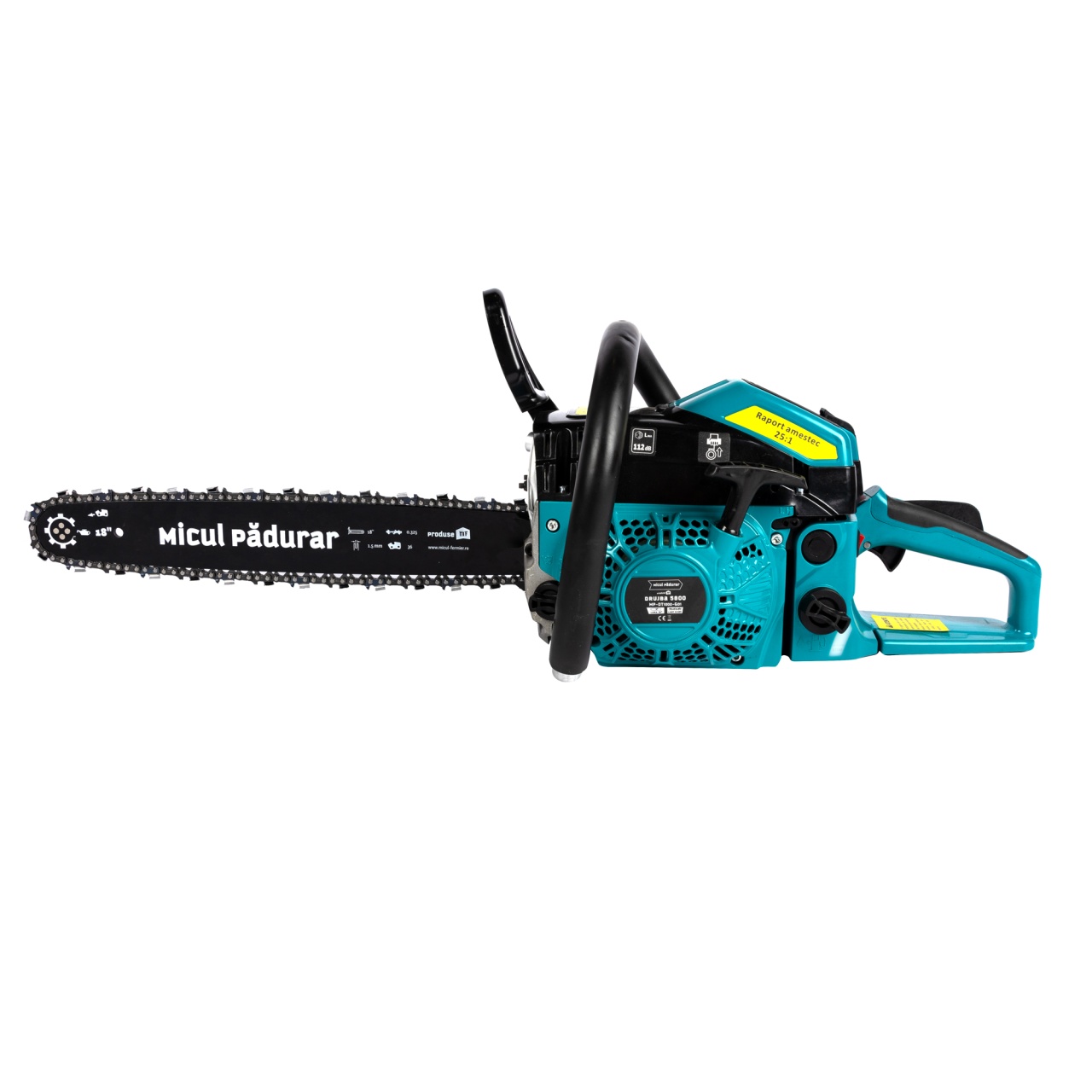 Fara categoriee - Drujba Micul Padurar 5800, 3.7 CP, o lama 18", un lant cu pornire rapida si demaror magneziu