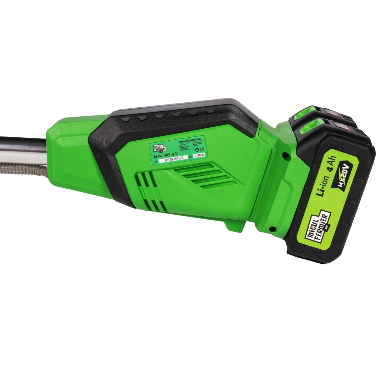 Motocoasa (Trimmer) electrica Micul Fermier 2x20V, 2 acumulatori 4Ah, maner dublu, motor fara perii [4]