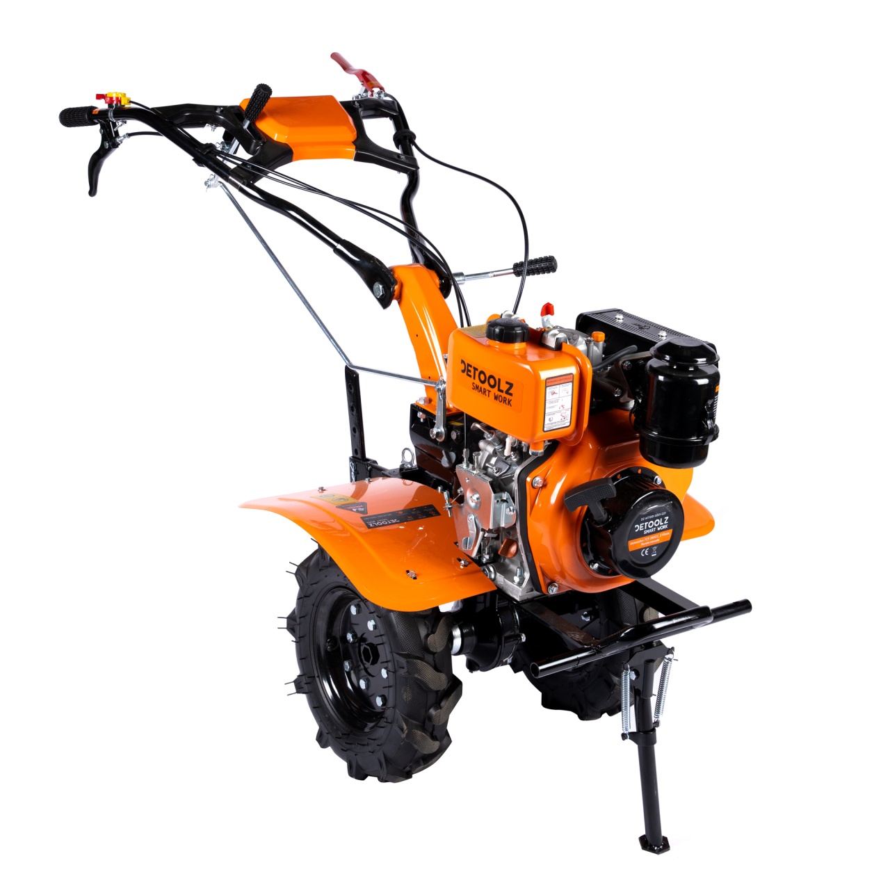 Import - Motocultor DETOOLZ 7CP 280CC, motorina, 4T, 3 viteze, pornire manuala, cu roti