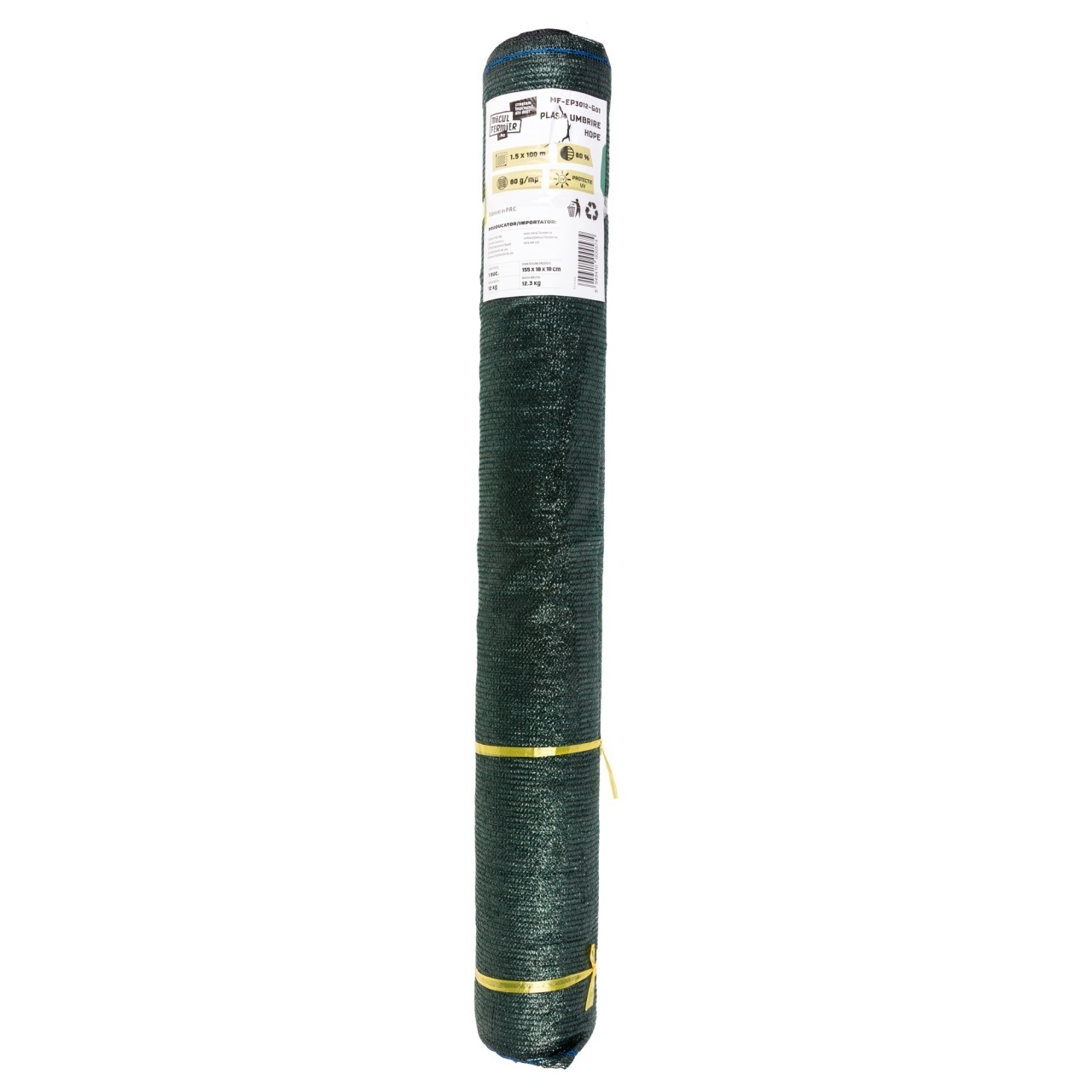 Plasa De Umbrire Micul Fermier MF-EP3012-G01, HDPE, 1.5X100m 80G/mp 80%