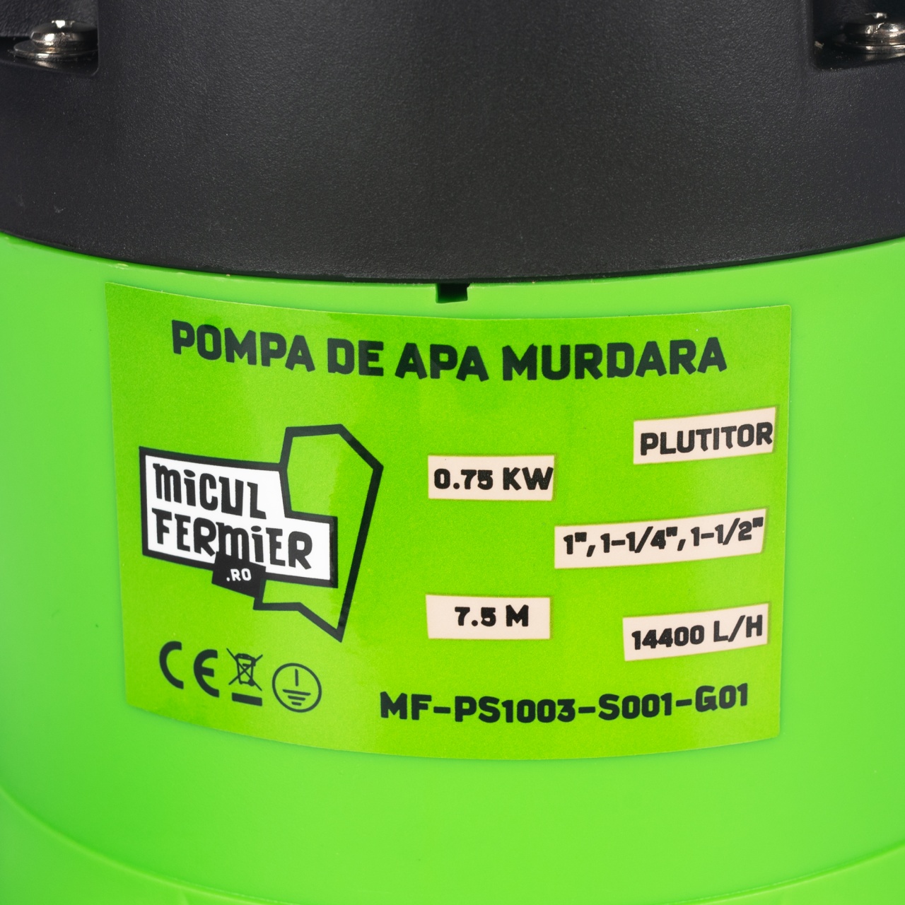 Pompa apa murdara Micul Fermier, 0.75 kW, debit maxim 14400 l/h, inaltime maxima de pompare 7.5 m, cu plutitor - imagine 3