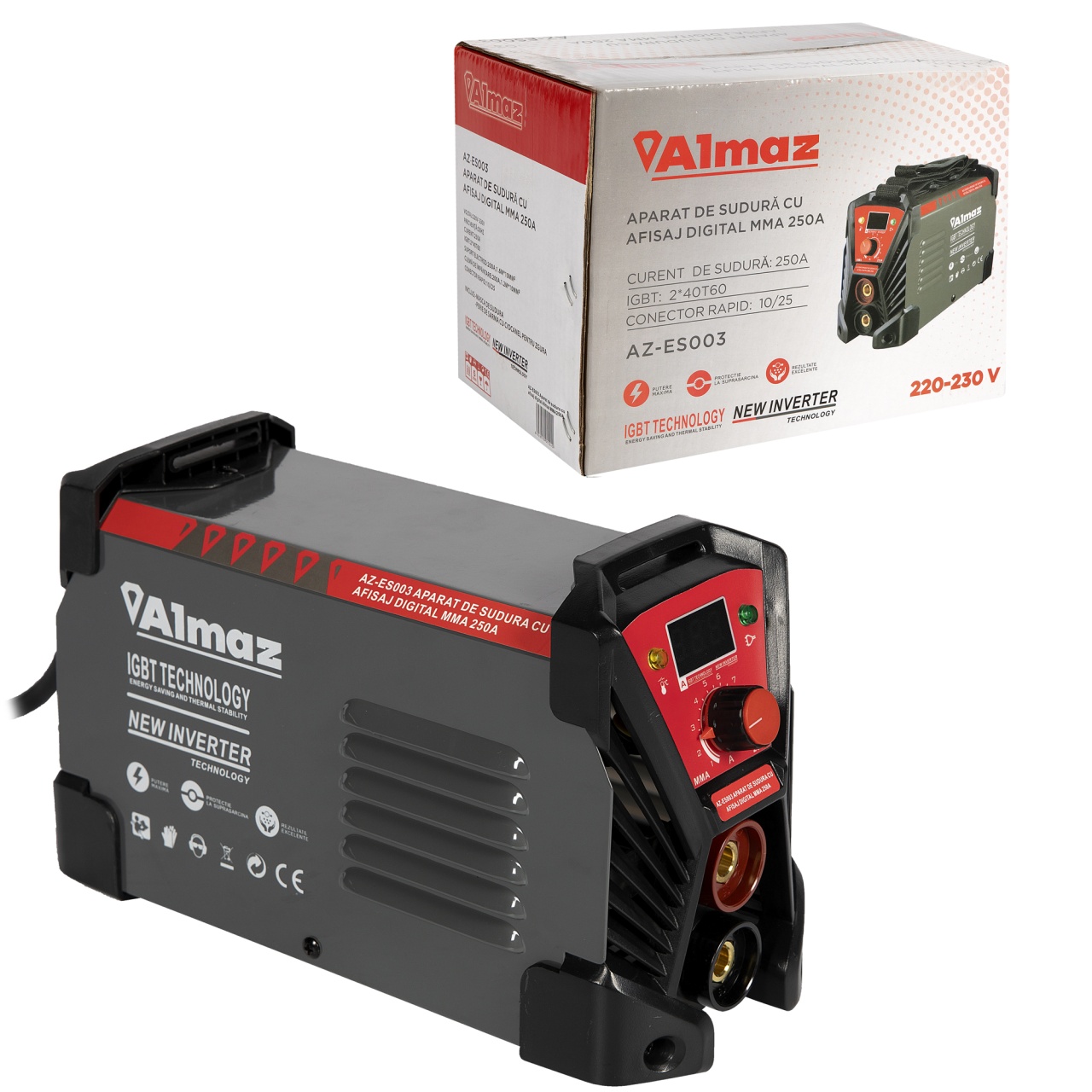 Aparat sudura Almaz, MMA, intensitate maxima 250A, afisaj digital, energy-saver - imagine 3