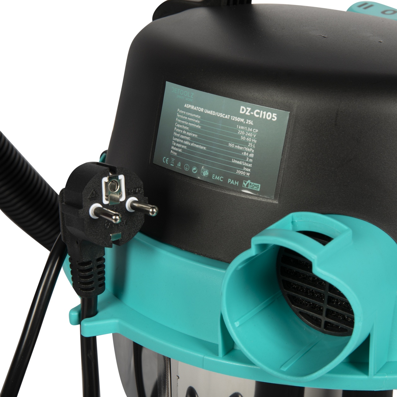 Aspirator uscat umed 1250W, 25L - imagine 2