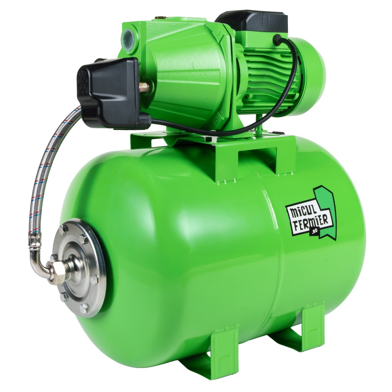 Hidrofoare, Piese si Accesorii - Hidrofor Micul Fermier 1.5 kW, debit maxim 3000l/h, inaltime maxima de pompare 53m, corp pompa fonta, butelie 50L