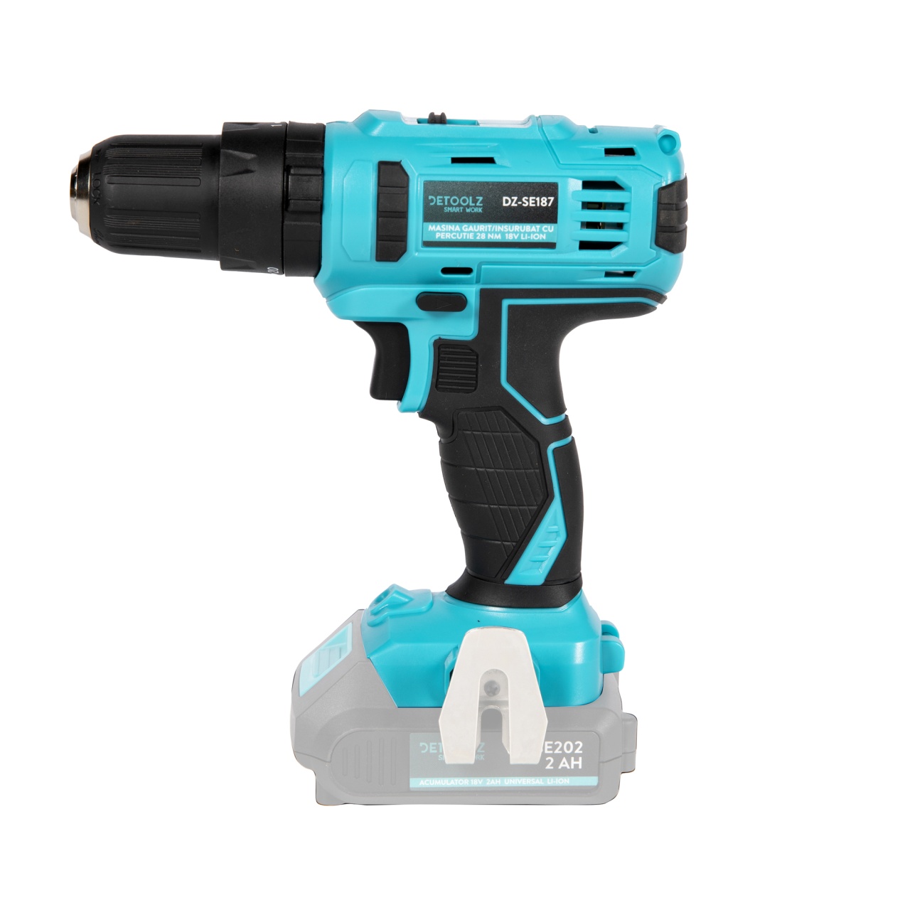  Autofiletante si bormasini - Masina gaurit insurubat percutie 28Nm 18V Li-ion