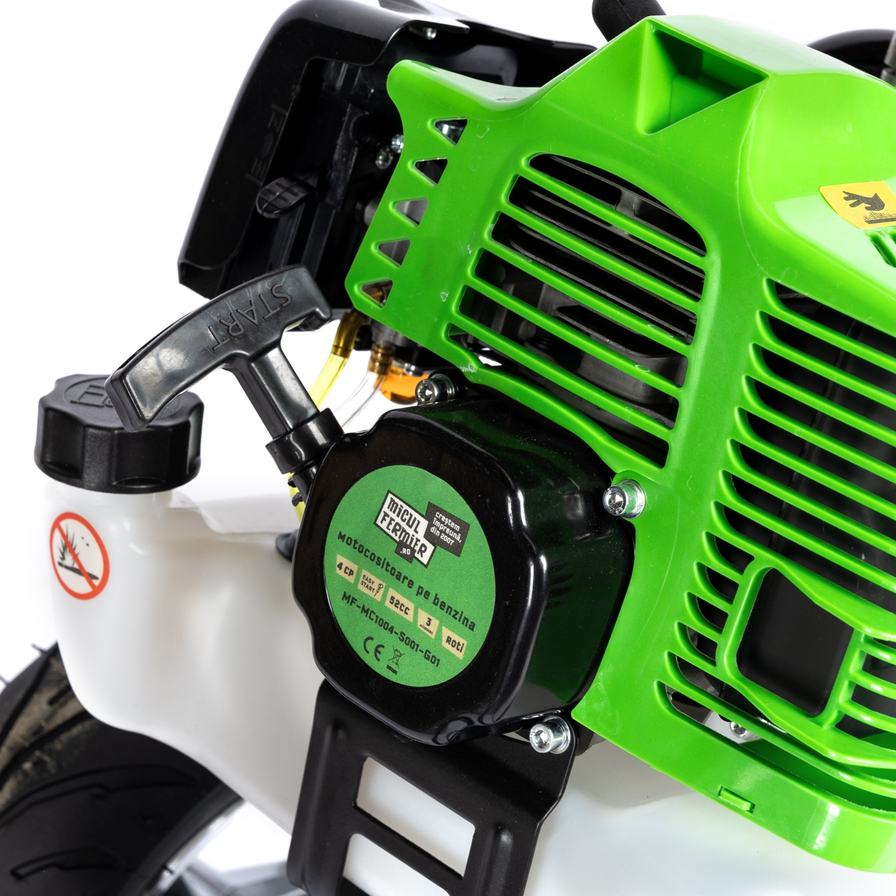 Motocositoare pe benzina cu roti Micul Fermier, 2T, pornire rapida, 3 accesorii - imagine 2