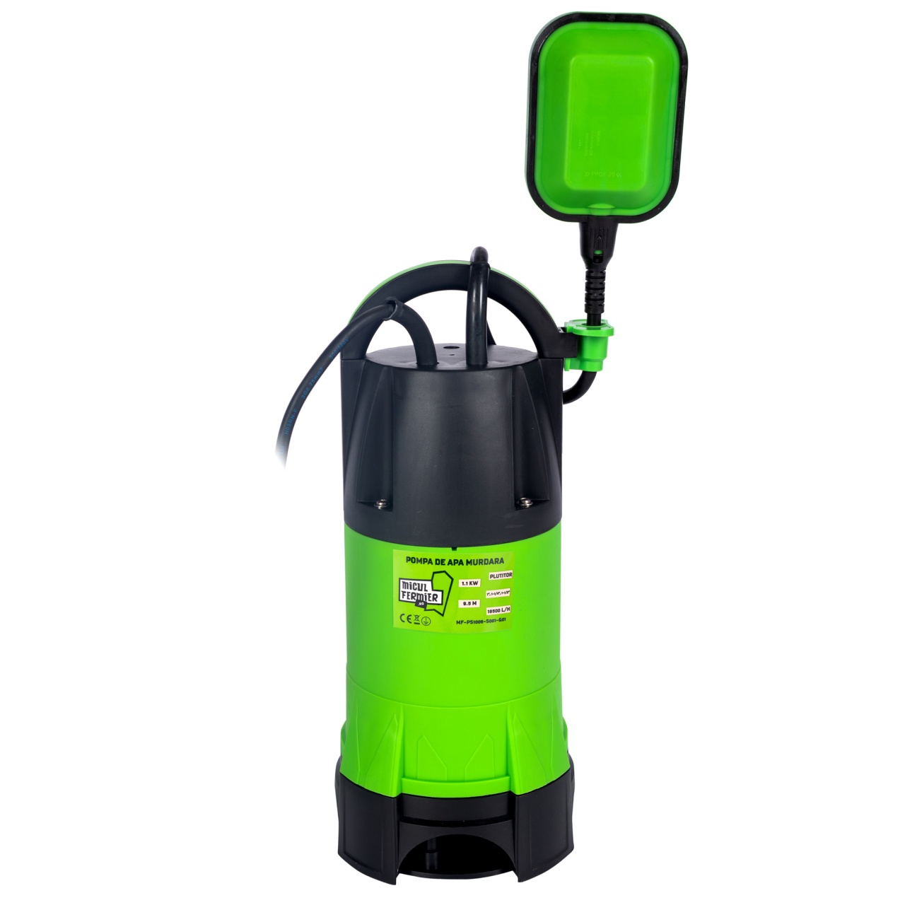 Pompa apa murdara Micul Fermier, 1.1 kW, debit maxim 18500 l/h, inaltime maxima de pompare 9.5 m, cu plutitor - imagine 3