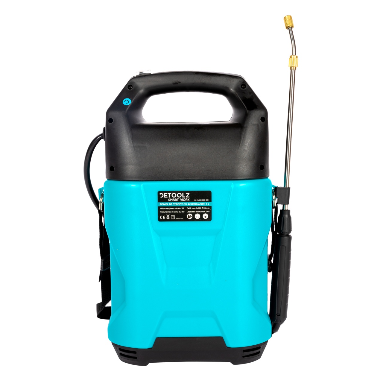 Fara categoriee - Pompa de stropit cu acumulator Li-Ion, Detoolz 5L
