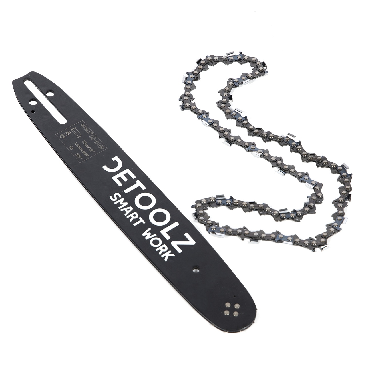 Fara categoriee - Set lama si lant drujba Detoolz, lungime 13'', pas 0.325'', grosime 1.5mm, 56 pinteni, 28 dinti, full chisel