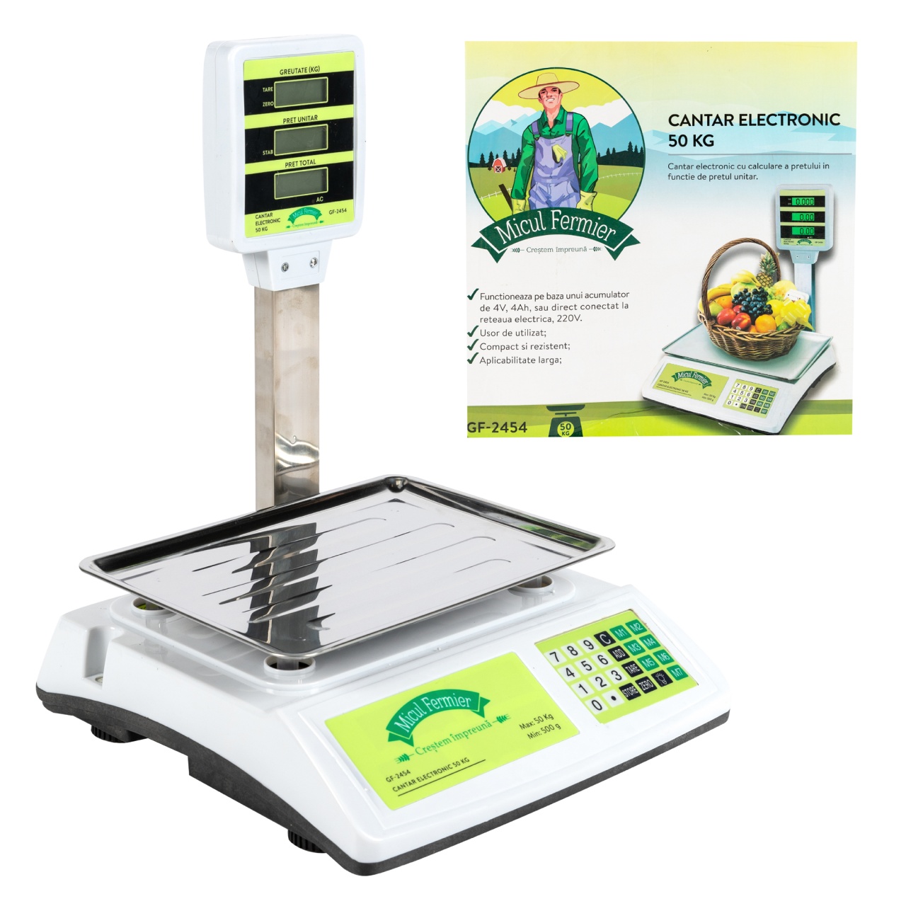 Cantar electronic Micul Fermier 50Kg afisaj dublu brat [3]