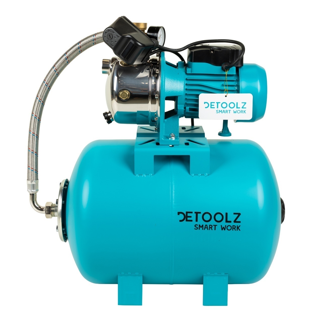 Hidrofor 0.9 KW Detoolz DZ-P123-G02, Debit Maxim 3300L/h, Inaltime Maxima Pompare 45M, Corp Pompa Inox, Butelie 50L