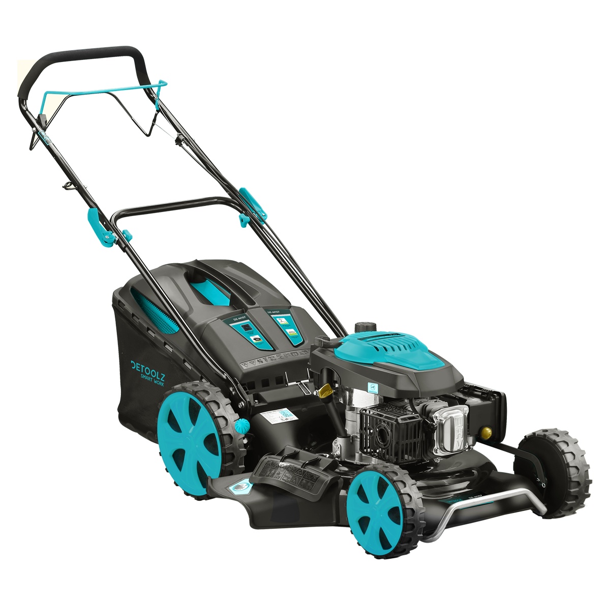 Masini de tuns iarba - Masina de tuns gazon Detoolz, 5CP, 196CC, latime de taiere 53cm, colector 70L, propulsie automata