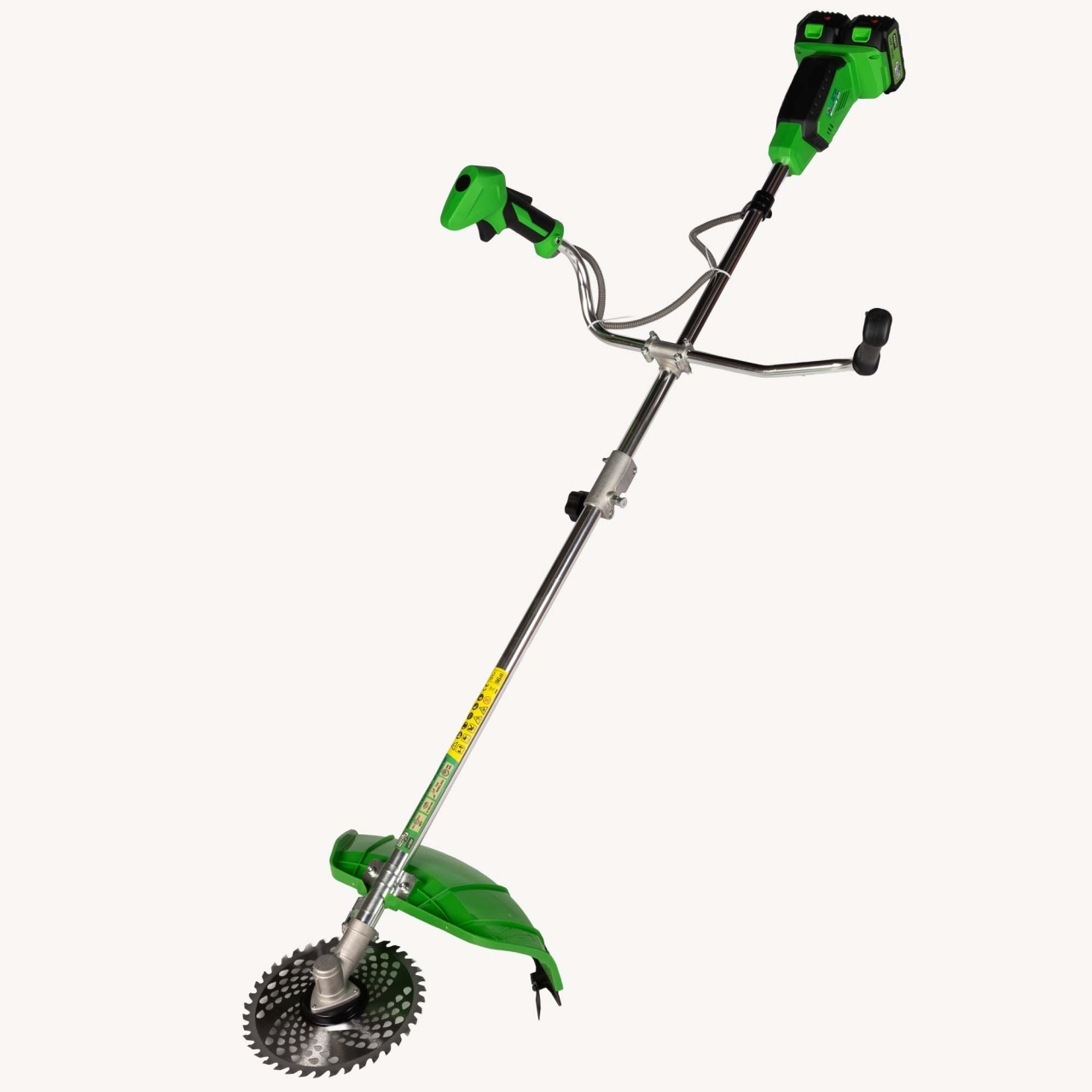 Fara categoriee - Motocoasa (Trimmer) electrica Micul Fermier 2x20V, 2 acumulatori 4Ah, maner dublu, motor fara perii