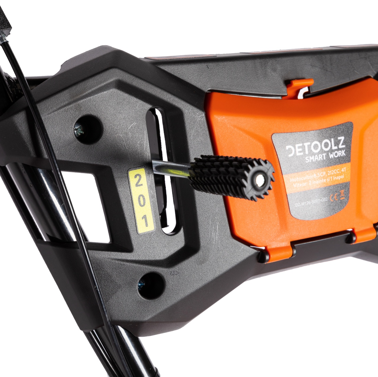 Motocultor Detoolz 8.5cp 212cc, benzina 4T, 3 viteze, pornire manuala, cu roti [3]