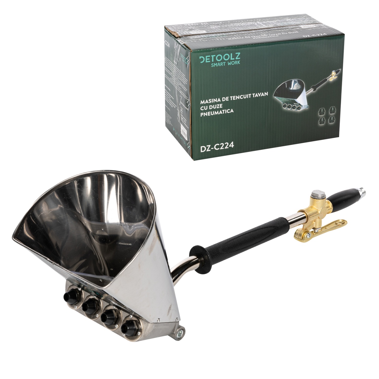 Pistol de tencuit tavanul Detoolz, pneumatic - imagine 3