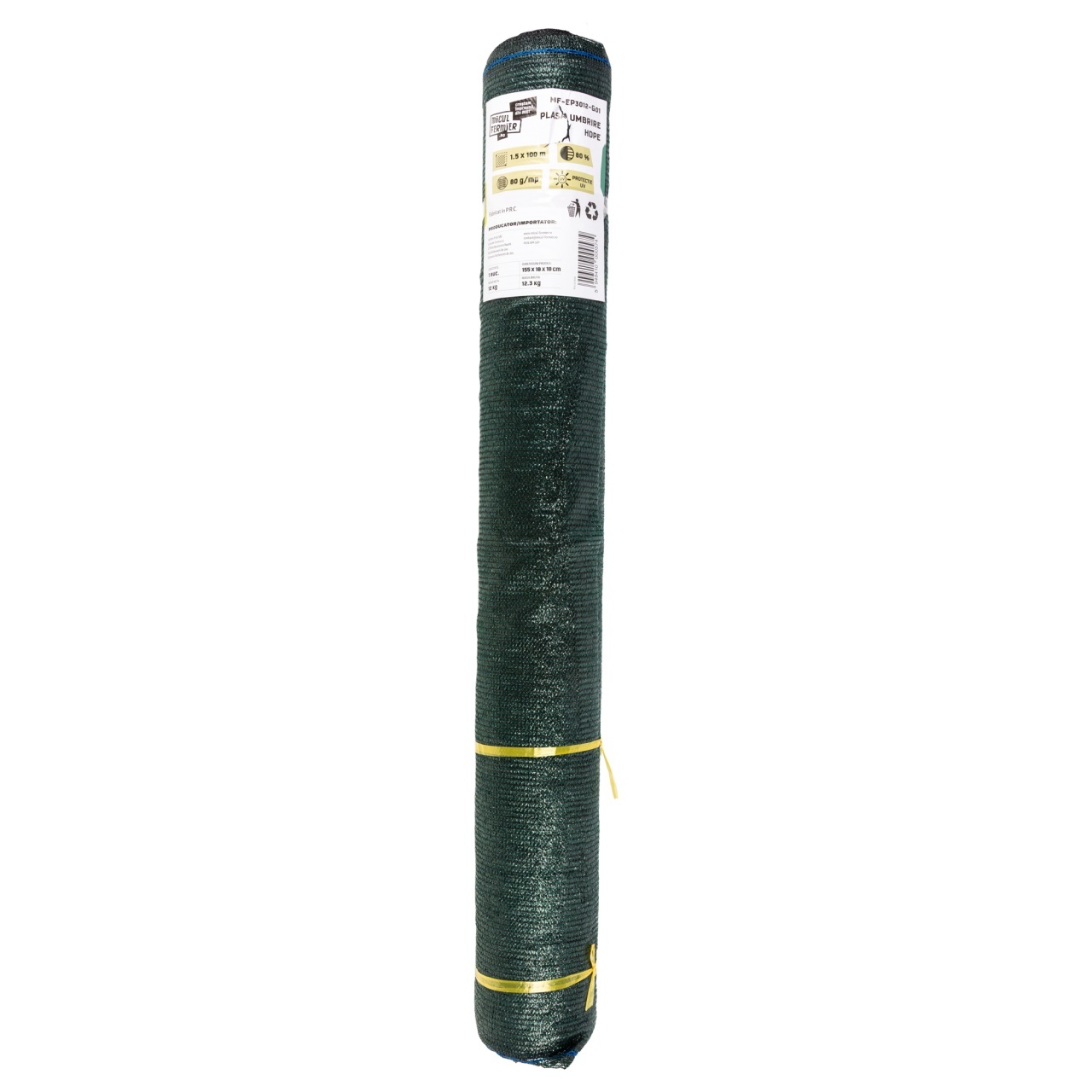 Plasa De Umbrire Micul Fermier MF-EP3012-G01, HDPE, 1.5X100m 80G/mp 80%