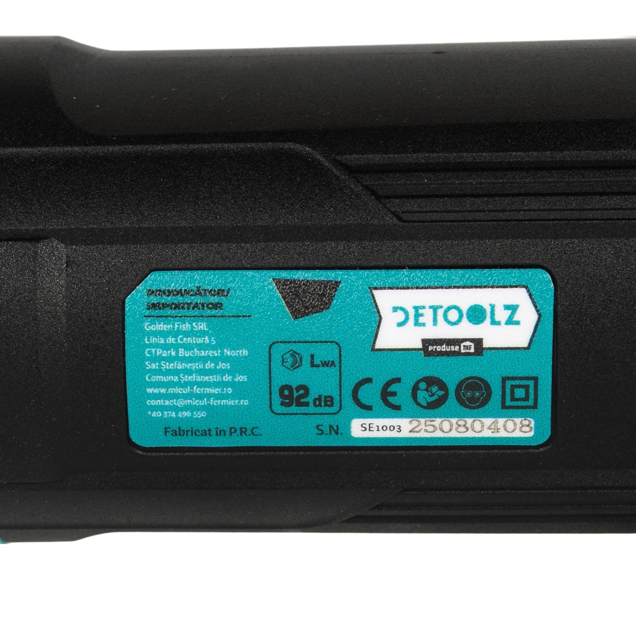 Polizor unghiular Detoolz, motor brushless 1300W, diametru disc 125mmm, variator de turatie [8]