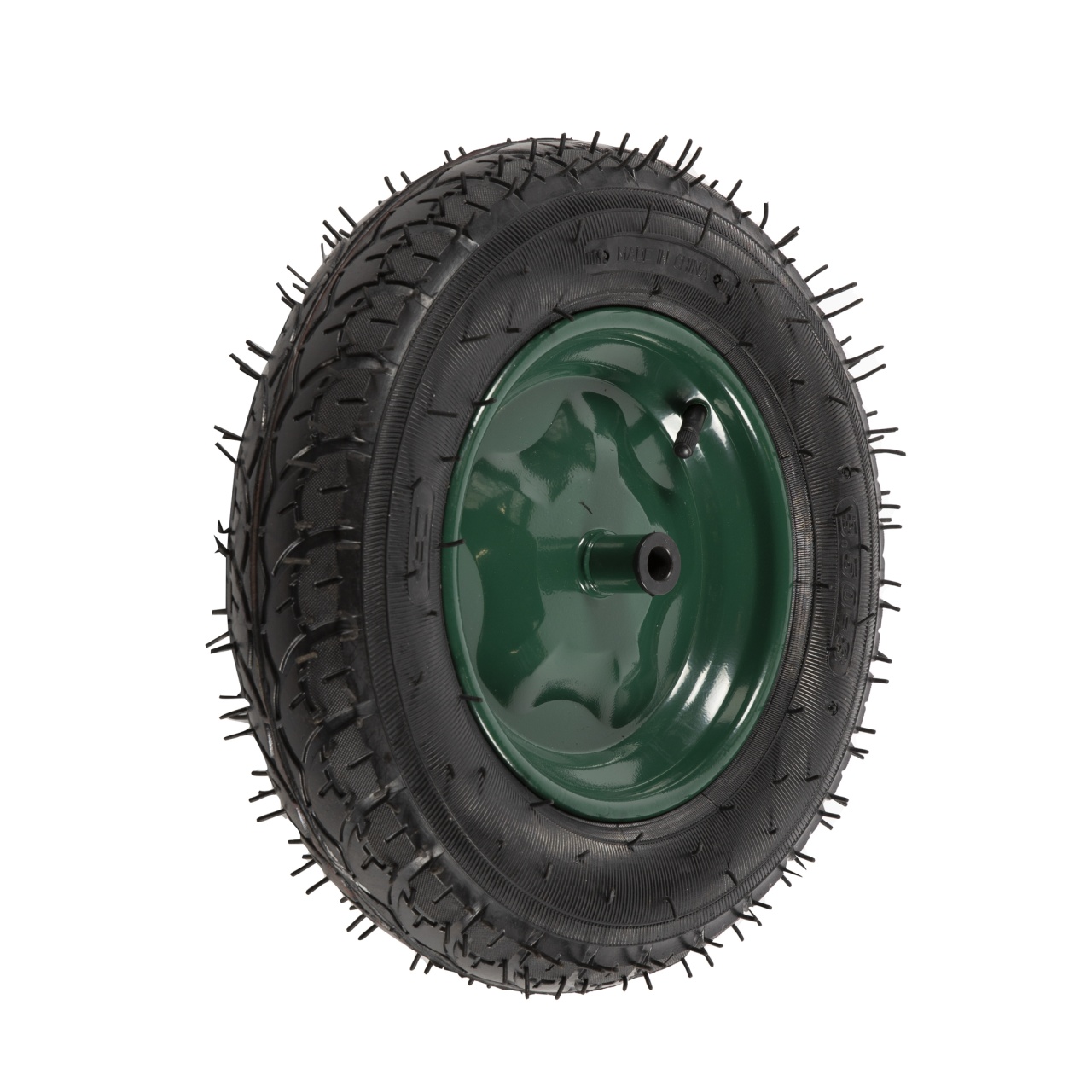 Accesorii - Roata roaba Micul Fermier 3.50-8, diametru ax 14mm, janta verde