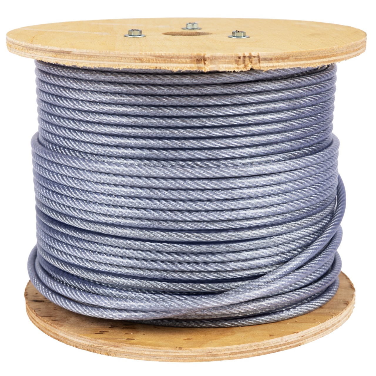 Fara categoriee - Tambur cablu otel zincat Micul Fermier, plastifiat, diametru 4-5.5mm, lungime 100m