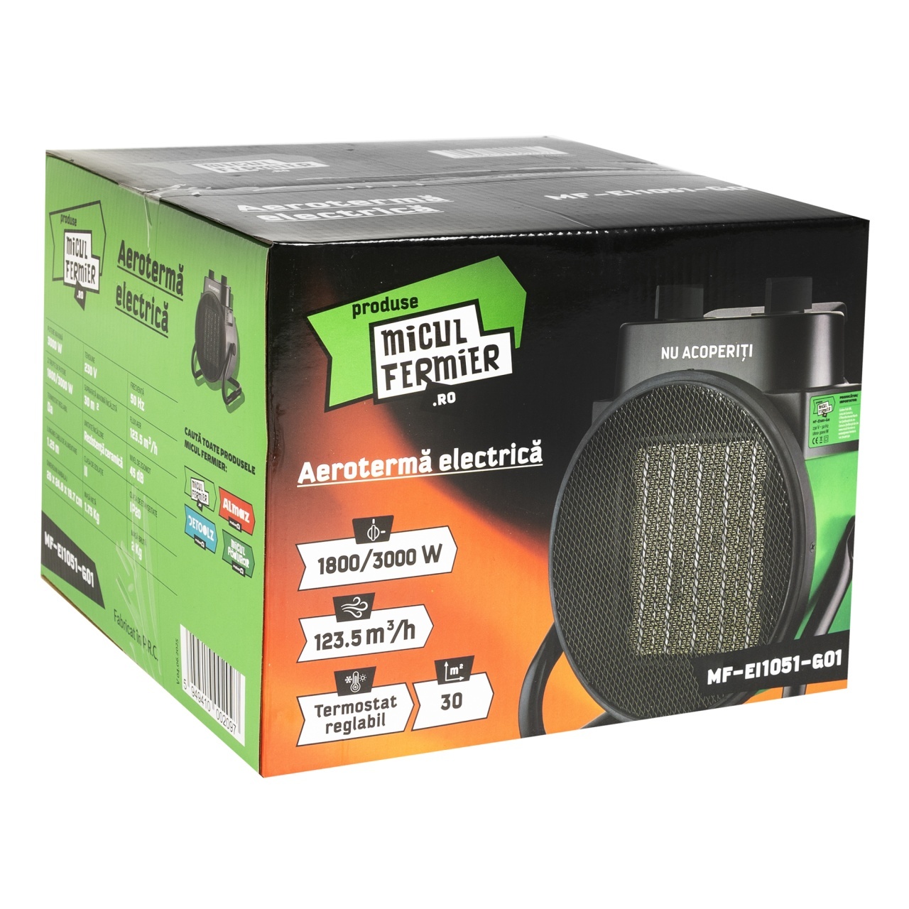 Aeroterma electrica Micul Fermier, 1800/3000W, element de incalzire ceramic [6]