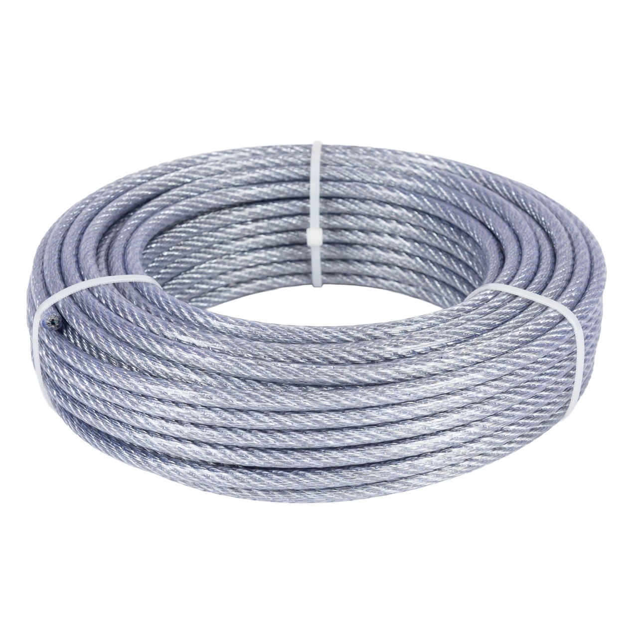 Constructii  - Cablu otel zincat Micul Fermier, plastifiat, diametru 4-5.5mm, lungime 25m