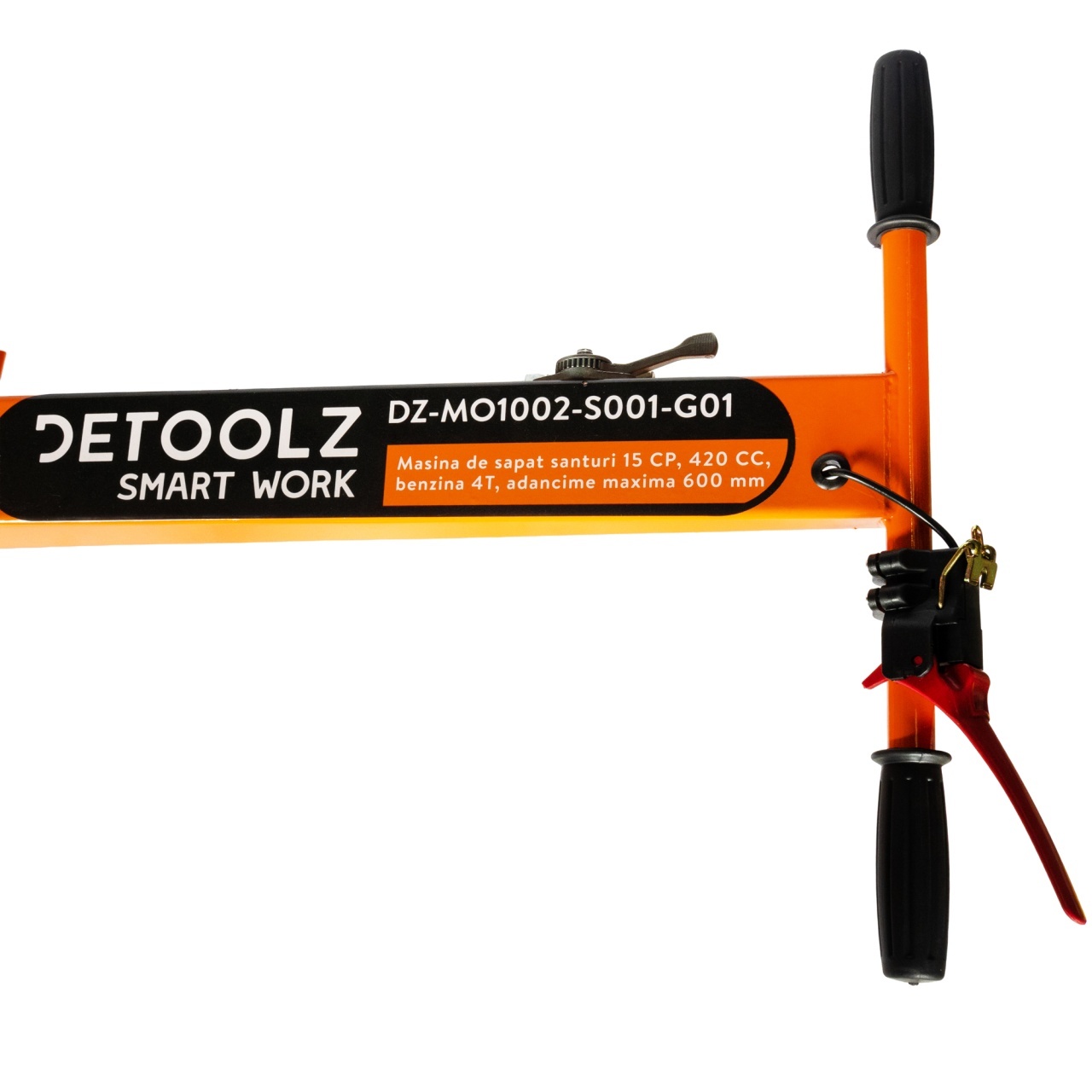 Masina de sapat santuri, Detoolz, 15 CP, 420 CC, benzina 4T, adancime maxima de 600 mm - imagine 3