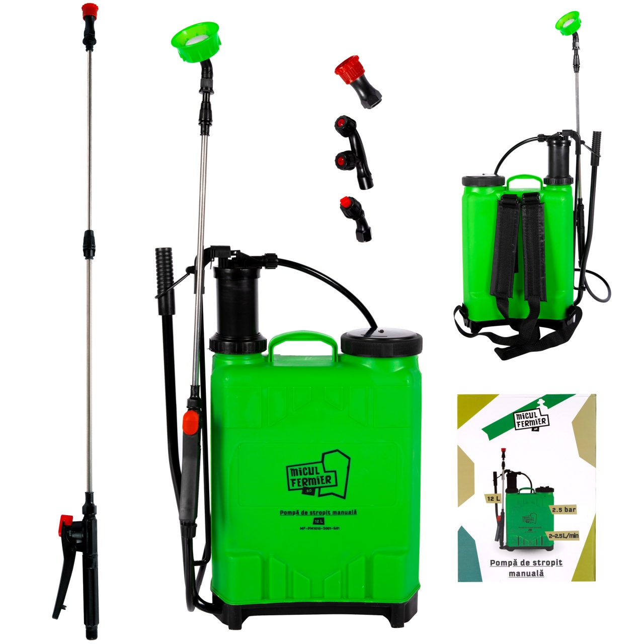 Pompa de stropit manuala, Micul Fermier 12L [1]