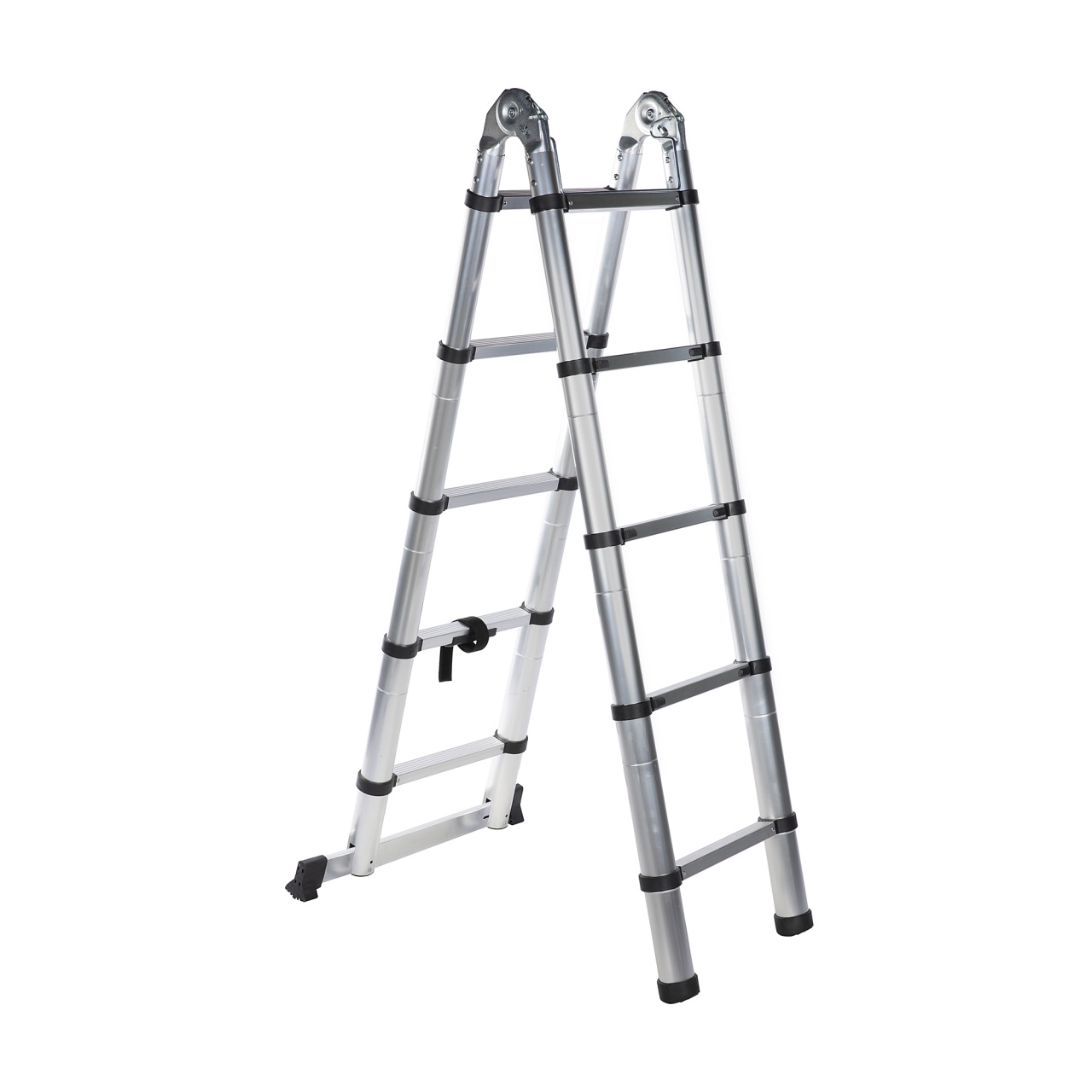 Scara telescopica dubla Detoolz, inaltime maxima 3.2m, 10 trepte, greutate maxima suportata 150 kg - imagine 3
