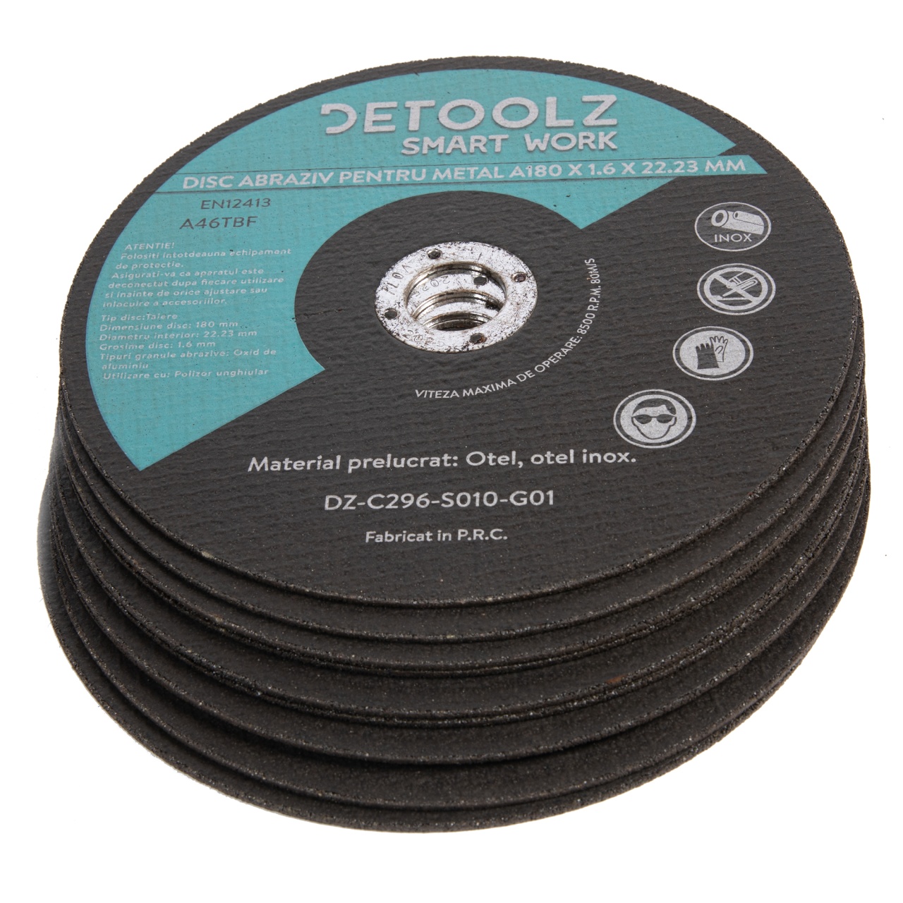 Polizoare - Set disc abraziv pentru metal 180 mm (10/set)
