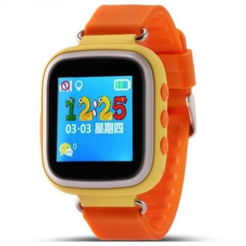 iUni Ceas Smartwatch cu GPS Copii Kid90, Telefon incorporat, Buton SOS, Bluetooth, LCD 1.44 Inch, Portocaliu