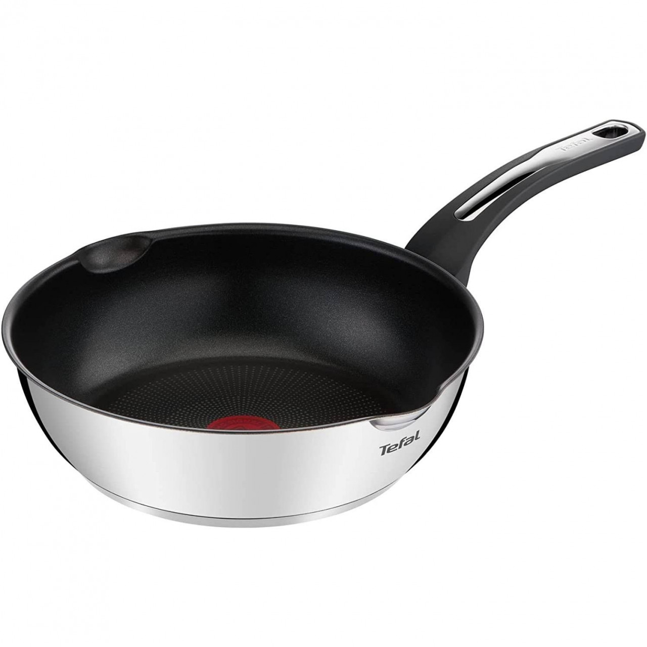 Tigaie 3în1 TEFAL G6 EMOTION E3007704, D26cm, Oțel inoxidabil 18/10, THERMO-SPOT, Înveliș antiaderent TITANIUM 3X, Pentru orice suprafață, Mâner fix, Finisaj mirror exterior premium, Bază groasă, DW Safe