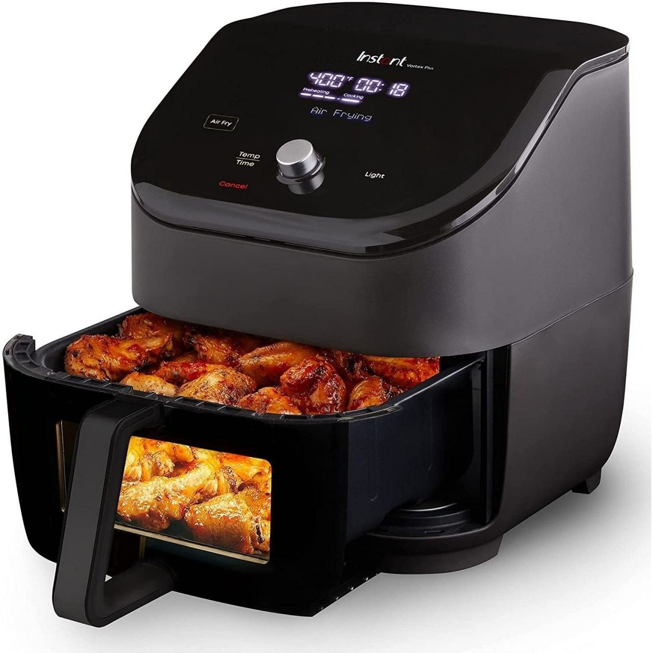 Friteuză cu aer cald Instant Vortex Plus 6 ClearCook AFB6132BK, 1450~1700W, V5.7L, 6 funcții (deshidratare), Termostat reglabil