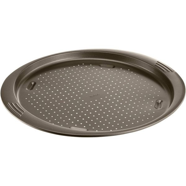 Tavă pizza perforată TEFAL J1629044, D34cm, Oțel carbon