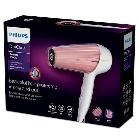 Uscator de par Philips HP8281/00,2300 W, Moisture Protect Prestige, Ionic, Cool-Shot, 6 setari de viteza si temparatura