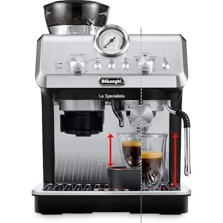 Espressor manual De\'Longhi La Specialista ARTE EC9155.MB, 1400 W, 1.5L, 15 bar, negru/ argintiu