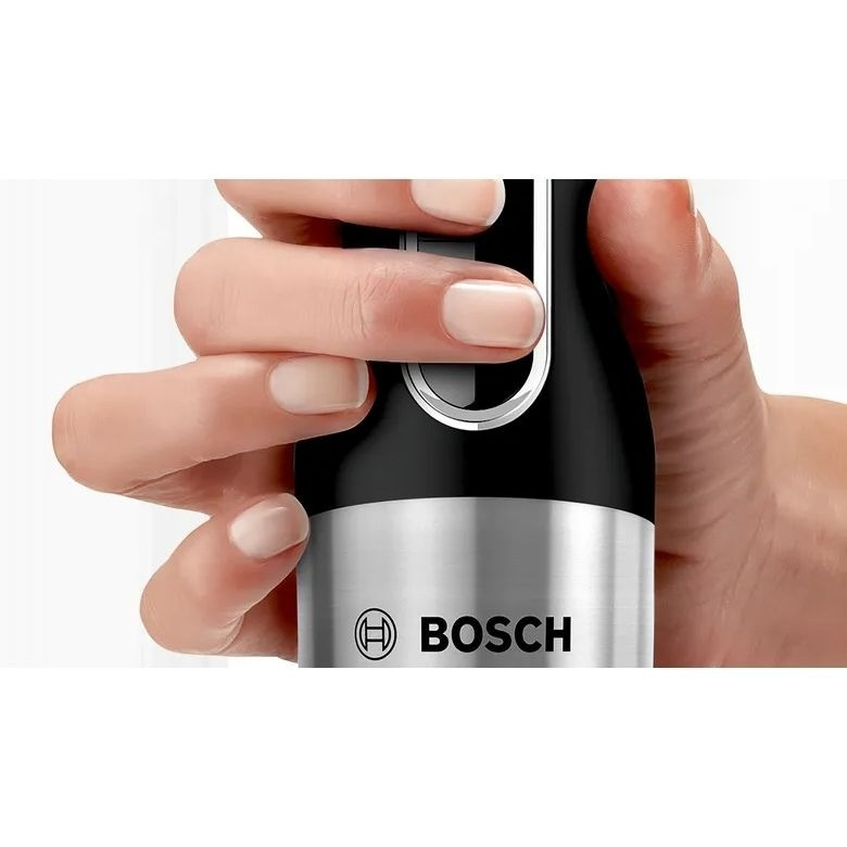 Mixer vertical Bosch MS6CM6197, 1000W, 4 lame din otel inoxidabil QuattroBlade, Antisplash, Soft Touch