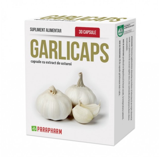 Garlicaps 30 cps - Antibiotic natural, Tensiune