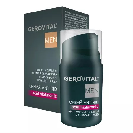 Gerovital Men Crema Antirid cu Acid Hialuronic - 30 ml
