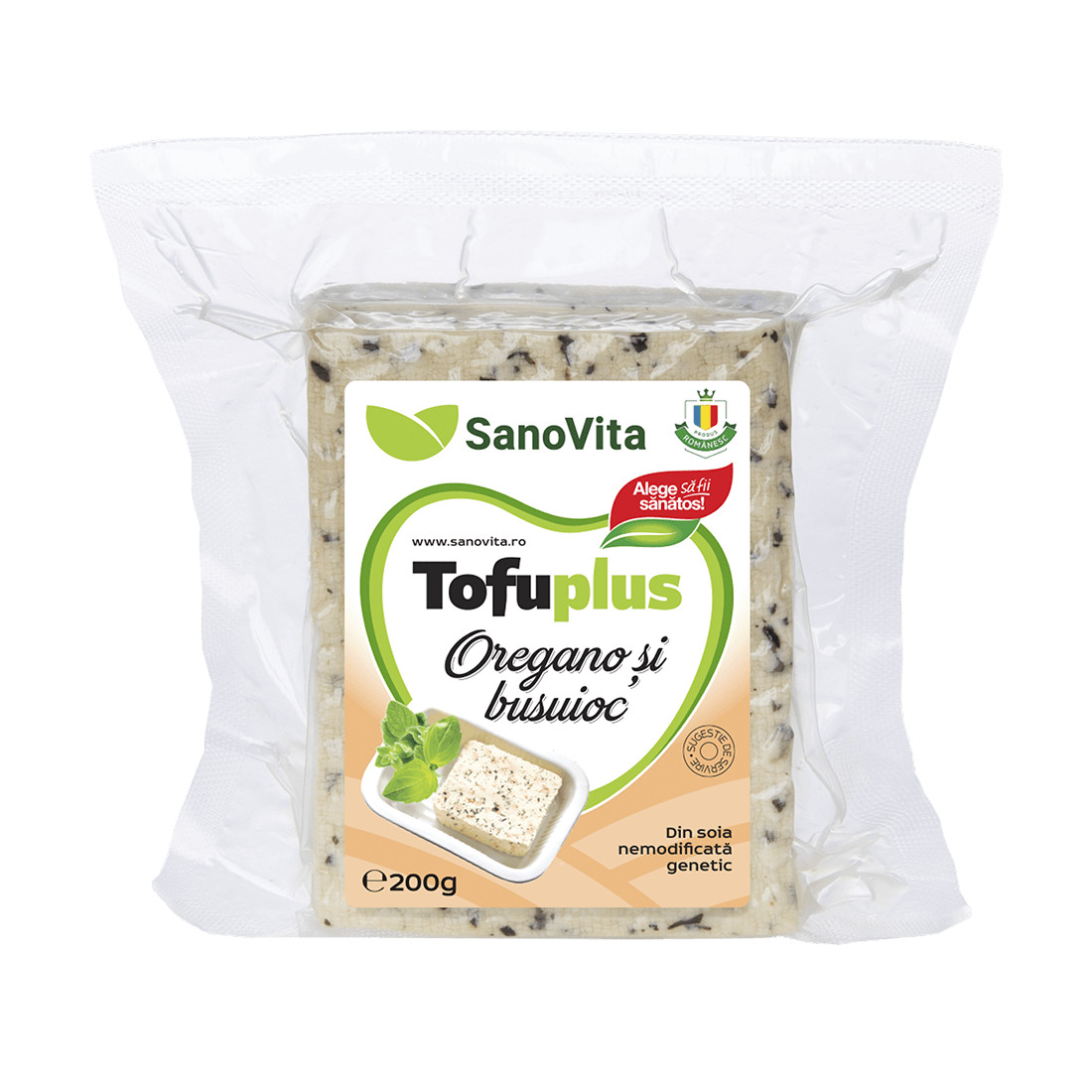 Tofuplus cu oregano si busuioc - 200 g