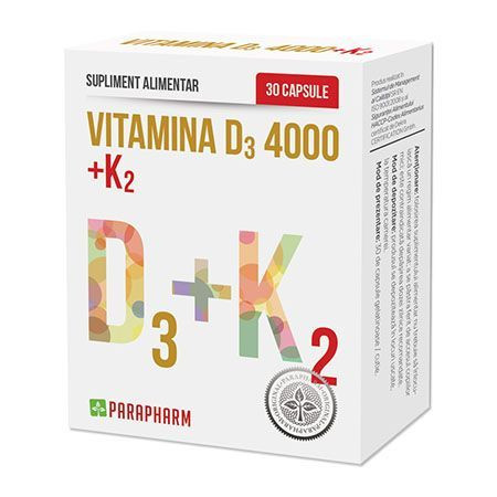 Vitamina D3 4000 + K2 - 30 cps
