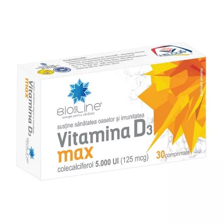 Vitamina D3 Max 5000 UI - 30 cpr