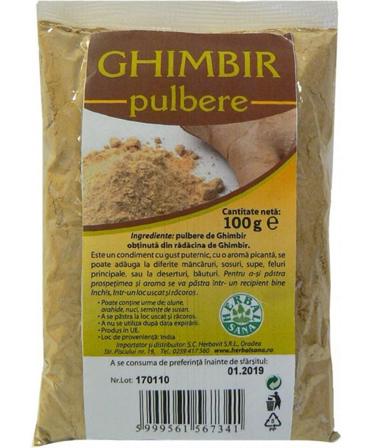Ghimbir pulbere - 100 g Herbavit