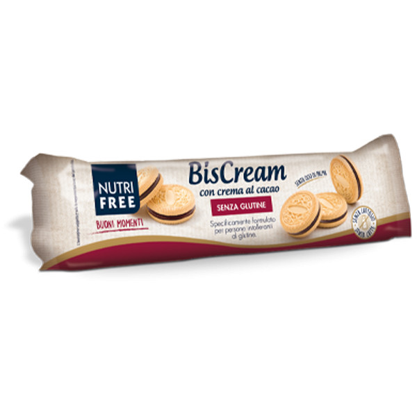Biscream - Biscuiti cu Crema Cacao 125 g - Nutrifree