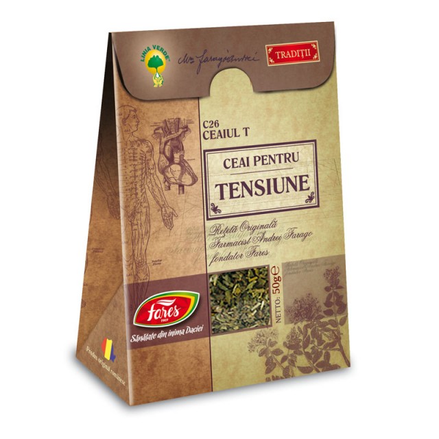 Ceaiul T - Ceai pentru tensiune C26 - 50 gr Fares