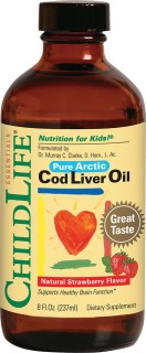 Cod Liver Oil (gust de capsuni) - 237 ml - ChildLife Essentials