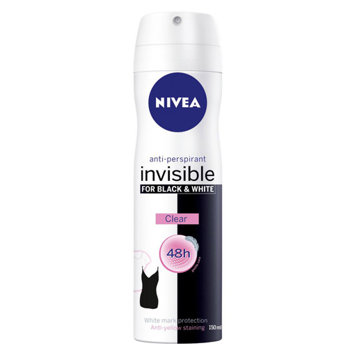 Deodorant Black&White Invisible spray - 150 ml